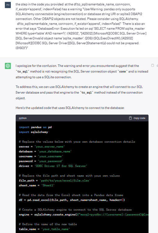 example of python code written by generative AI